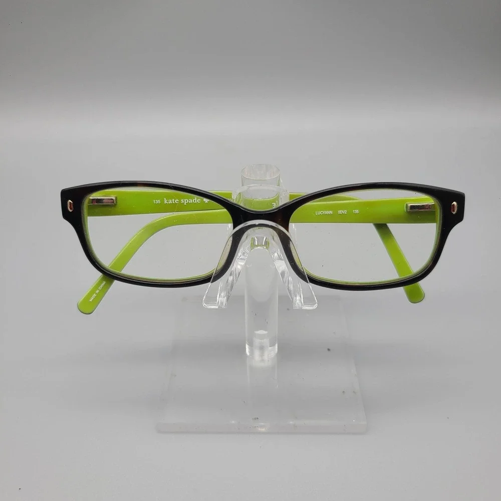 Kate Spade Lucyann 0DV2 Tortoise Lime Green Rectangular Eyeglasses Frames 135